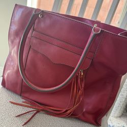 Rebecca Minkoff Red Leather Tote Bag/purse