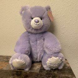 FAO Schwarz Bear 10" Stuffed Animal Plush Purple Sparkler Glitter NWT