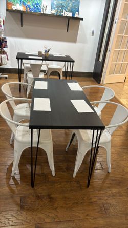Tables and chairs