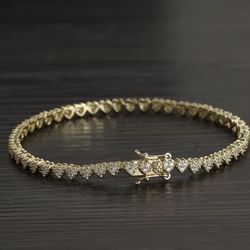 7 Inch Gold Tennis Bracelet 