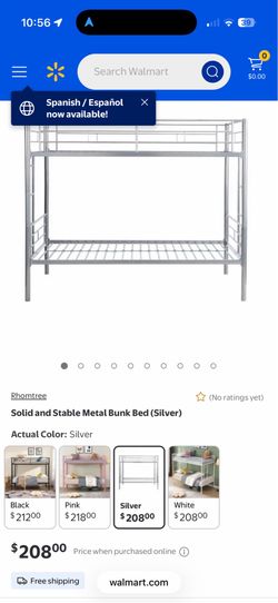 Bunkbed (Metal) and twin mattress