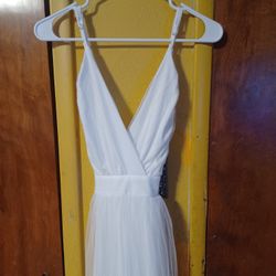Cute New White Small Dress