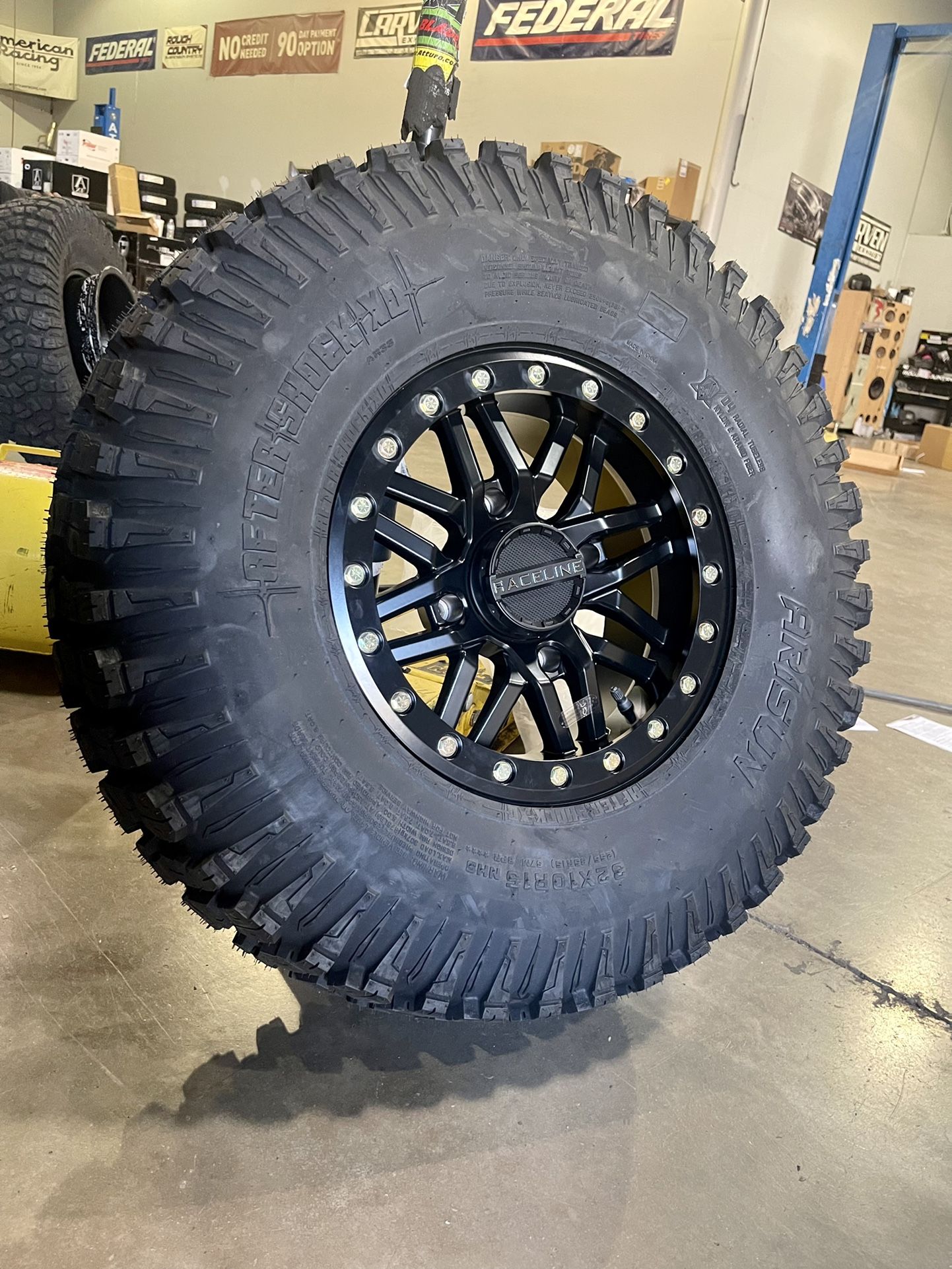 Rough Country 82 Series One-Piece 14x7 | 4x137 | +10mm Offset-82140733 Gloss Black Wheel With Aluminum (14 X 7. Inches /4 X 137 Mm, 10 Mm Offset) : Rough Country