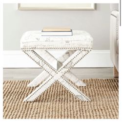 Designer French Script Ottomons