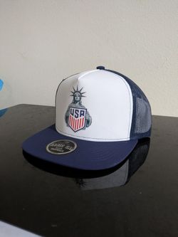 USA navy blue trucker hat