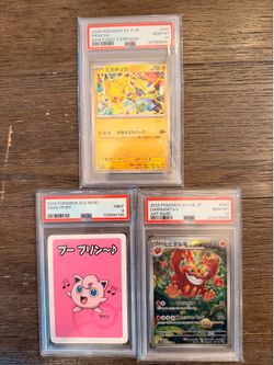 PSA graded Pokemon card slabs
