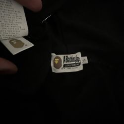 All Black Bape Hoodie Size Small