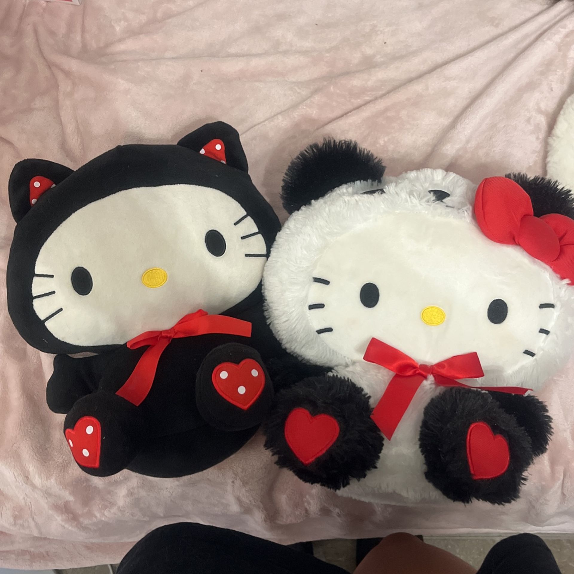 Hello Kitty Plushies ( Panda & Cat costume)