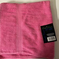 New Pink Superfine Fiber Towel, Soft Comfortable Bathing Towel, Absorbent Shower Towel, Adult Spa Towel Size 27x54 Inches .3$