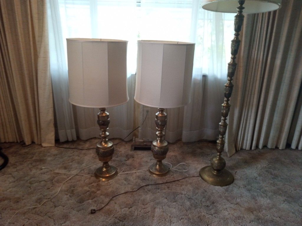 Brass Lamp Set