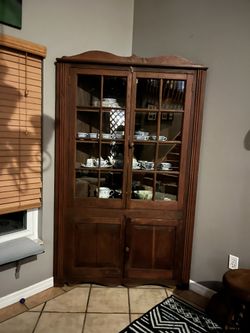 Primitive Tall Corner Cabinet