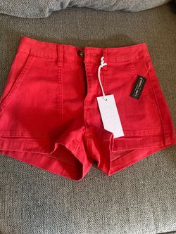 Red Jean Shorts Adult size 24