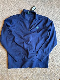 ⁠NWT Masters 1934 Berckmans Place Mens 1/4 Zip Pullover Navy Blue Large MVP850-002⁠