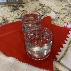 Royal Galery 1998 Czech Republic 24%lead Crystal Candle Holders Set Of Two