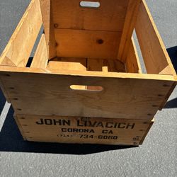 VINTAGE WOOD CRATE $35
