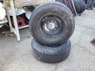 16 inch 3/4 Ton 8 Lug Rims & Tires Set Pair