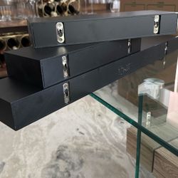 Set Of 3 - Black Floating Shelves 