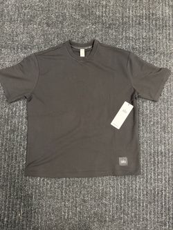 Alo Yoga Dark Gray Crew Neck T-Shirt