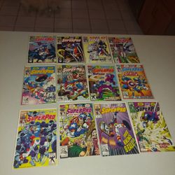 1(contact info removed) MARVEL COMICS SUPER PRO COMPLETE SET 1-12 ALL BAGGED AND BOARDED 
