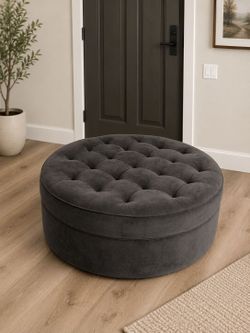 Oversized round ottoman
