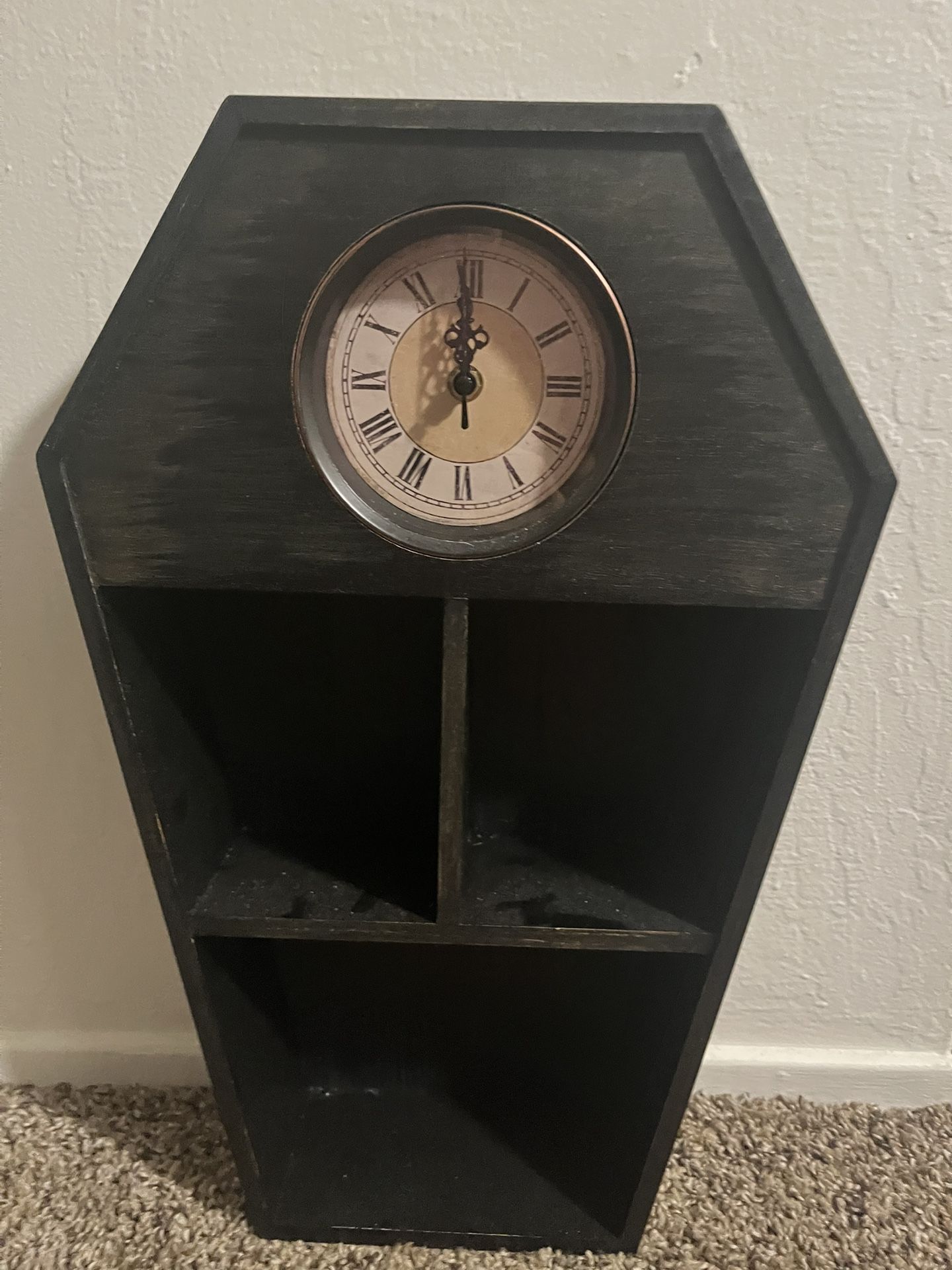 Coffin Clock Shelf