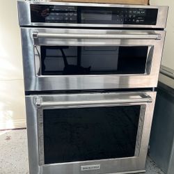 KITCHEN AID 30”WIDE MICROWAVE OVEN COMBO STAINLESS STEEL 