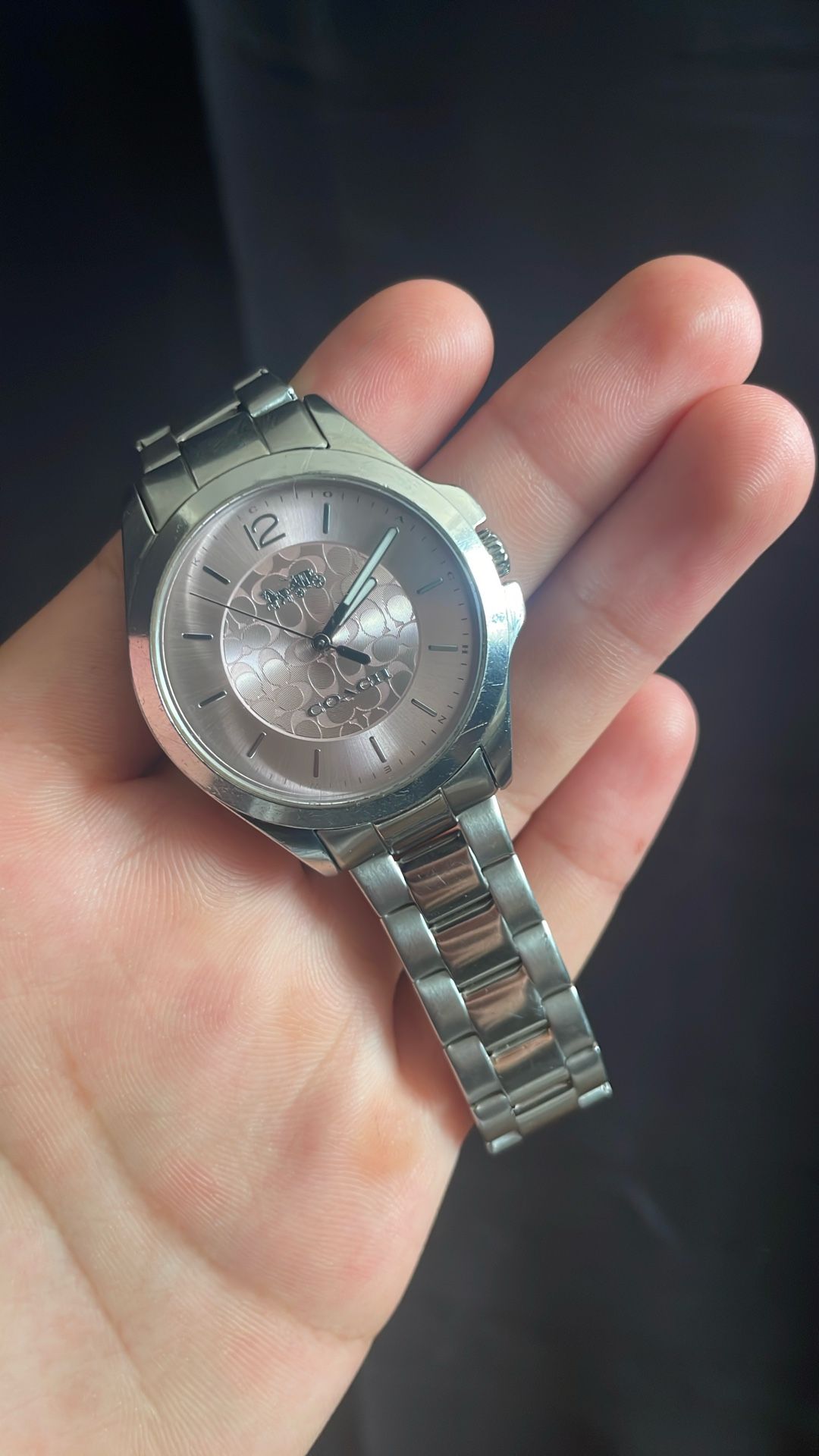 Women’s Coach Pink Face Watch