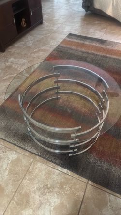 Living room center glass table