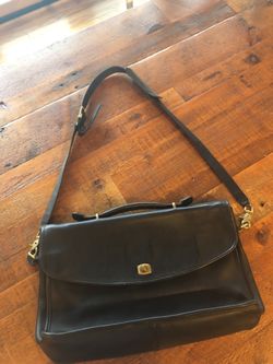 COACH black messenger bag