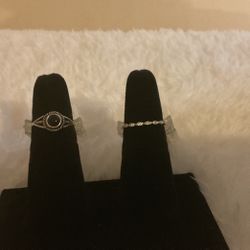 925 Sterling Silver Rings (size 6)