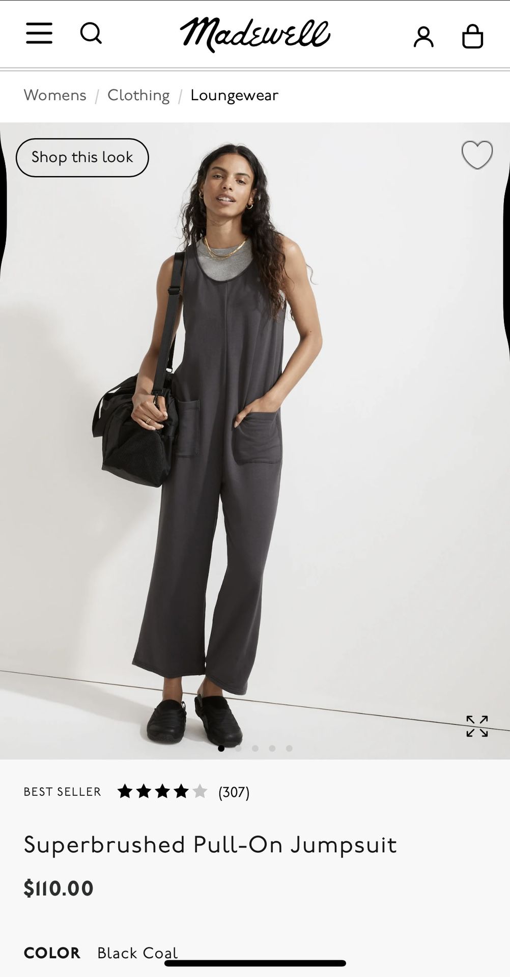 Madewell Superbrushed Pull-On Jumpsuit *SIZE MEDIUM*