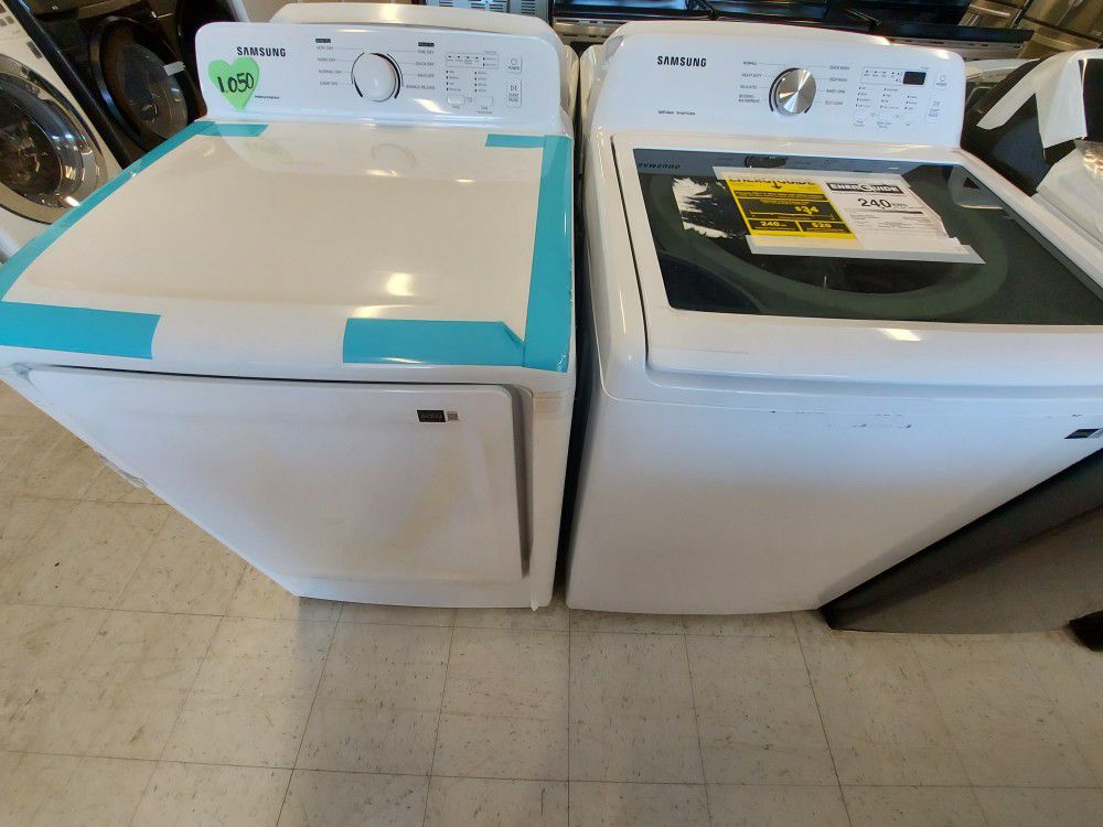 Samsung Top Load Washer And Electric Dryer Set New Scratch And Dents With 6month's Warranty 