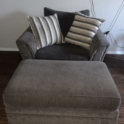 Double Wide Sofa W/ Ottoman