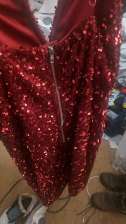 Red sparkly dress