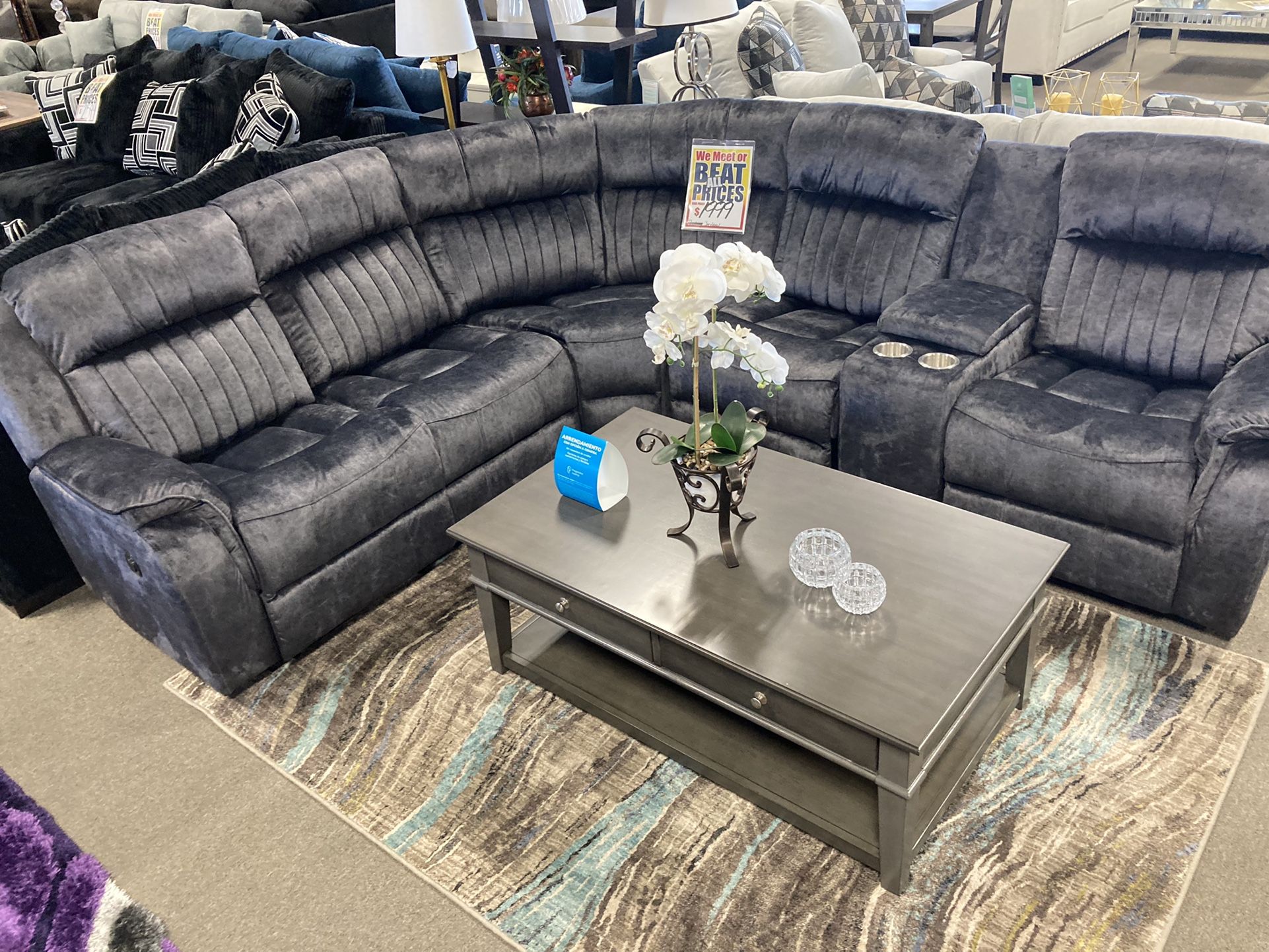 Reclining Sectional 💙 $1999 Easy Financing!