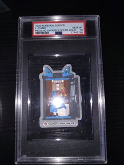 Pokémon Center Japan Lucario Sticker Exclusive PSA 10 (Pop 3)
