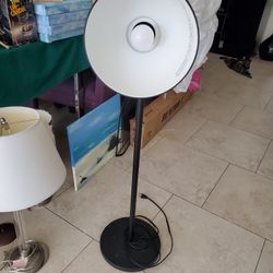 Heavy Tall Free Standing Matte Black Lamp