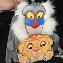 Exclusive Lion King Rafiki and Simba loungefly backpack Circle Of Life Disney