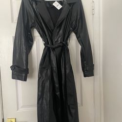 Black Long Leather Coat