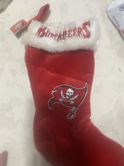 Tampa Bay Buccaneers stocking and Santa hat set