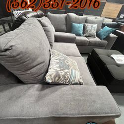 Grey Two. And Three Seater Couch Sofa New Bonito Fabric 