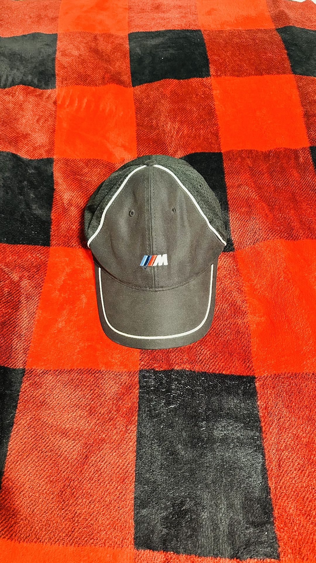 BMW Lifestyle M Series Men's Adjustable Baseball Cap Hat Black Embroidered Mesh