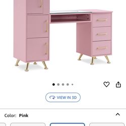 Pink Computer Desk / Nail Desk