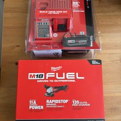 Milwaukee M18 FUEL 18V Grinder - Starter Kit