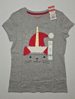 Cat & Jack Kids Holiday Cat Graphic Tee