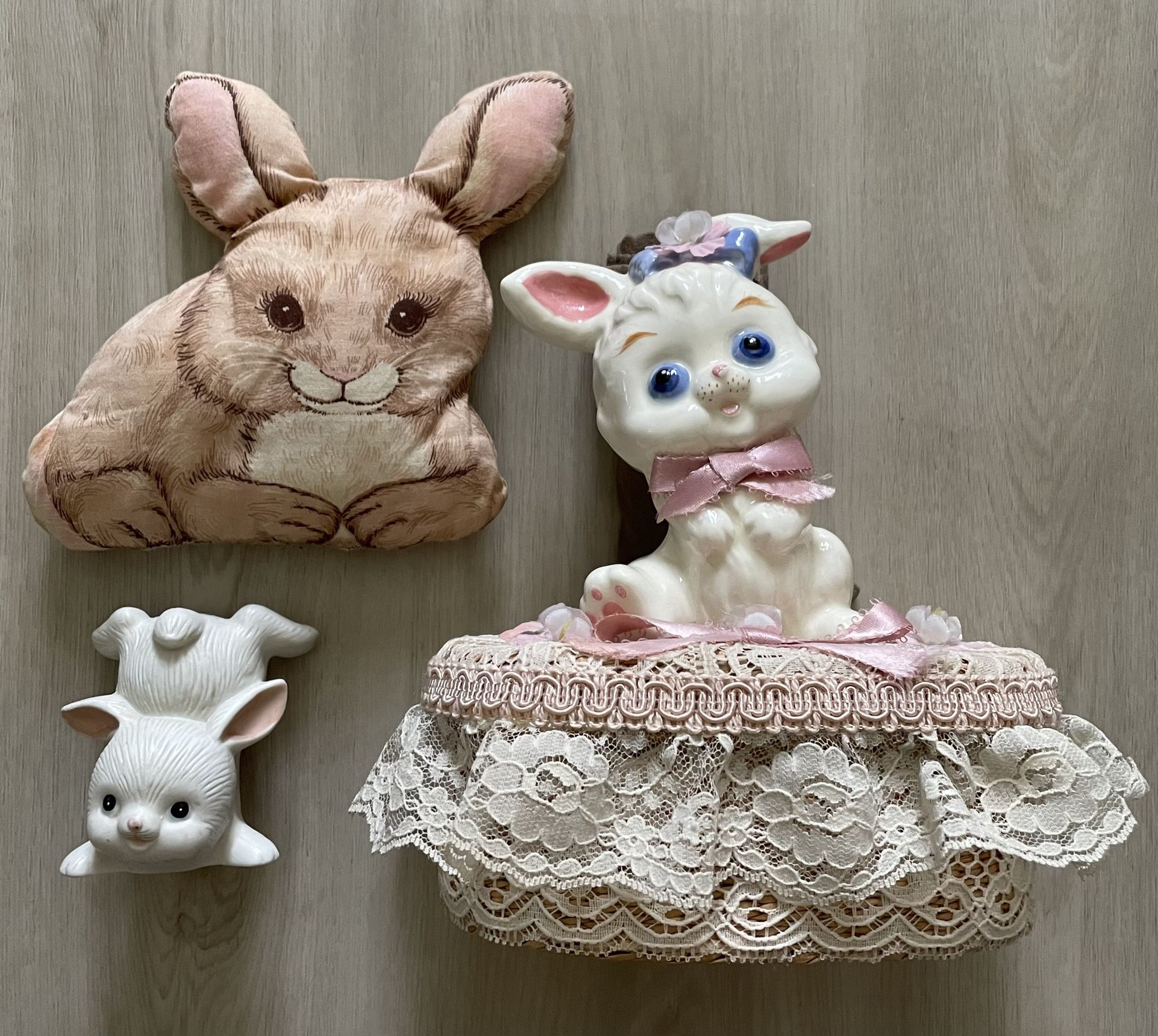 Lot Of 3 Antique Bunnies