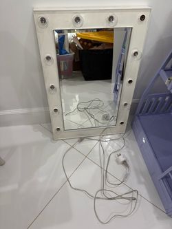 Pottery Barn teen lighted “stage” mirror”