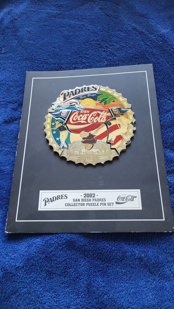 2002 San Diego Padres Coca-Cola Collector Puzzle Pin Set.