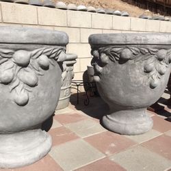 New Flower Pots Made Out Of Cement Perfect Gift 