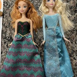 Elsa And Anna Barbie Dolls Both For $20 